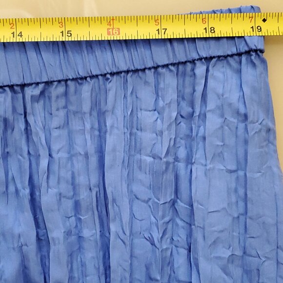 Eileen Fisher Crushed Silk Ultramarine Flared Skirt NWT - Picture 9 of 16